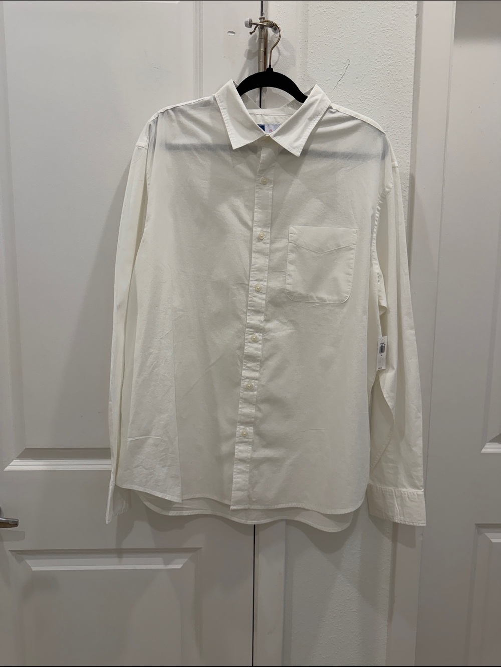 Old Navy Men's White Button-Down Dress Shirt